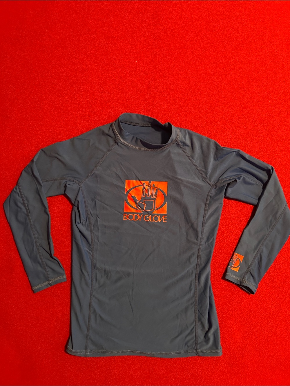 Body Glove Kids Blue Rash Guard with Red Logo